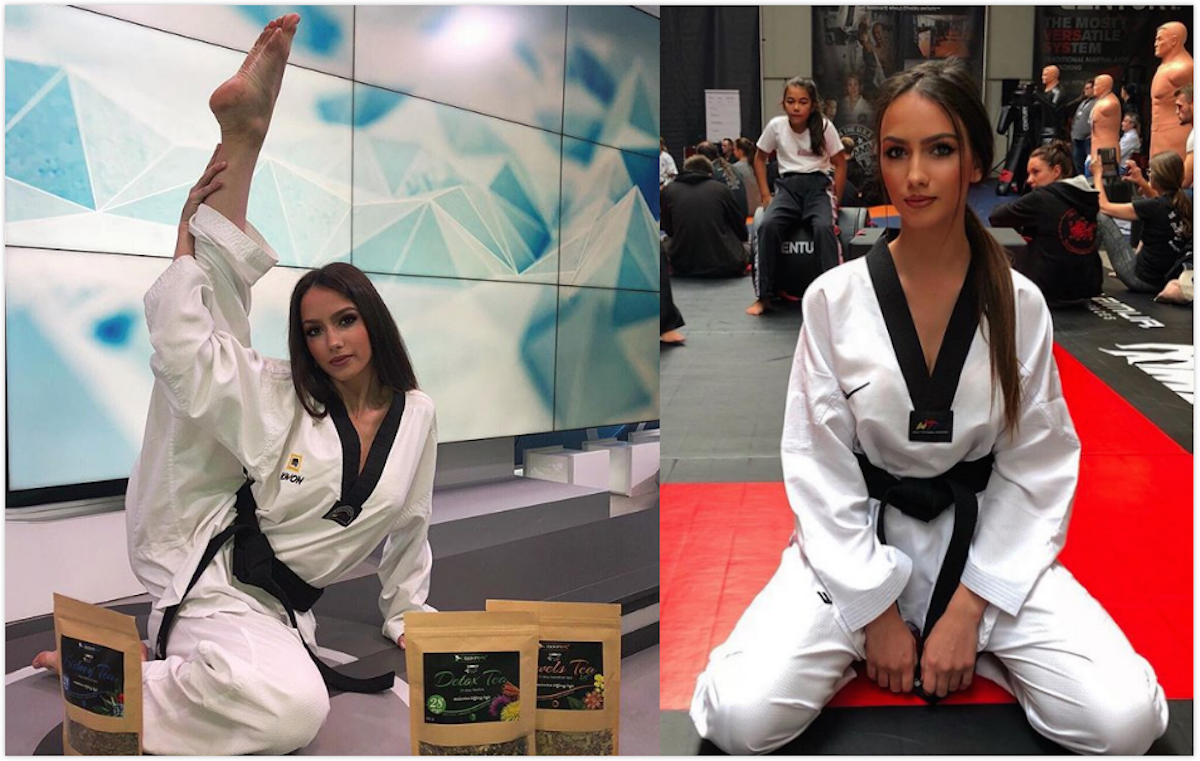 ▲莎拉（ Sara Damnjanovic ）長相出眾，自幼練習跆拳道，身材更是性感健美。（圖／翻攝自 IG ）