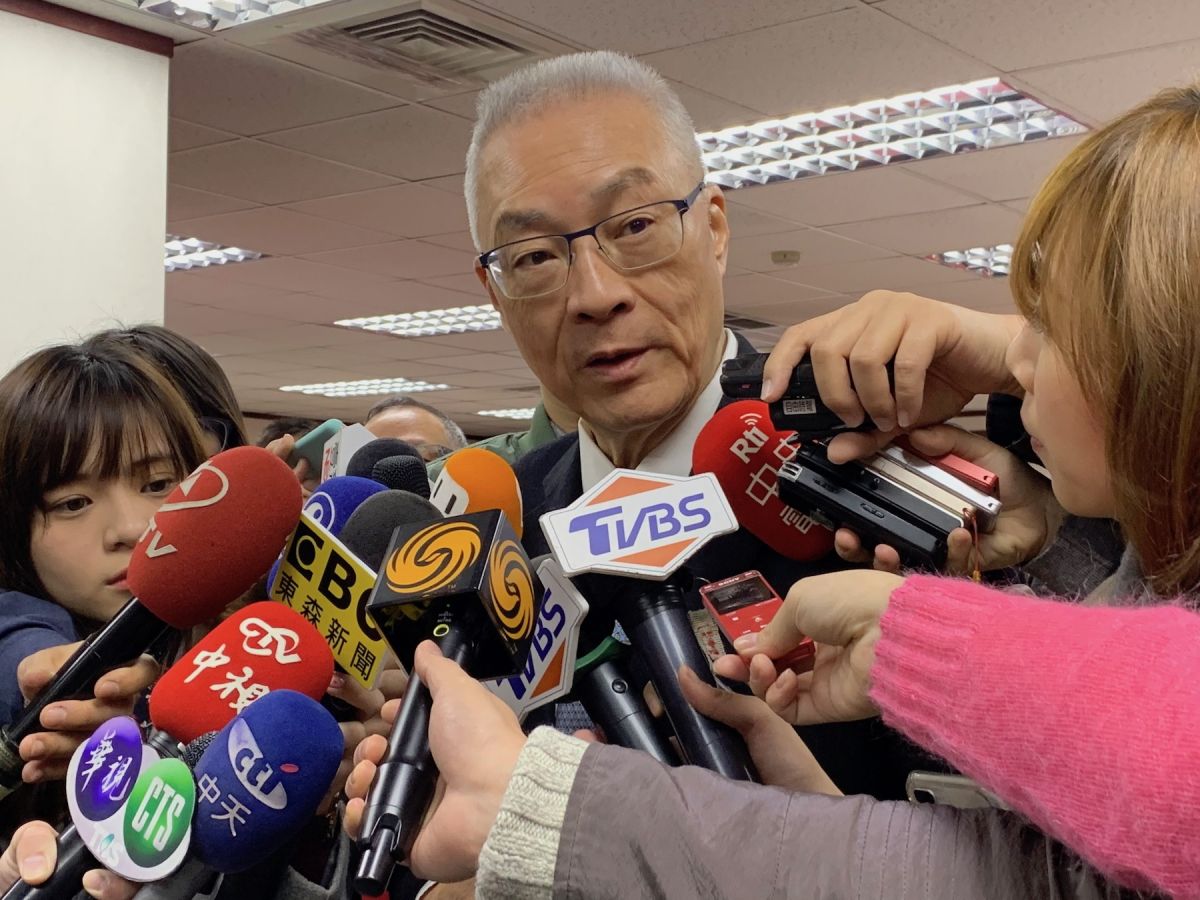 國民黨主席吳敦義。（圖／記者葉滕騏攝,2019.02.01）