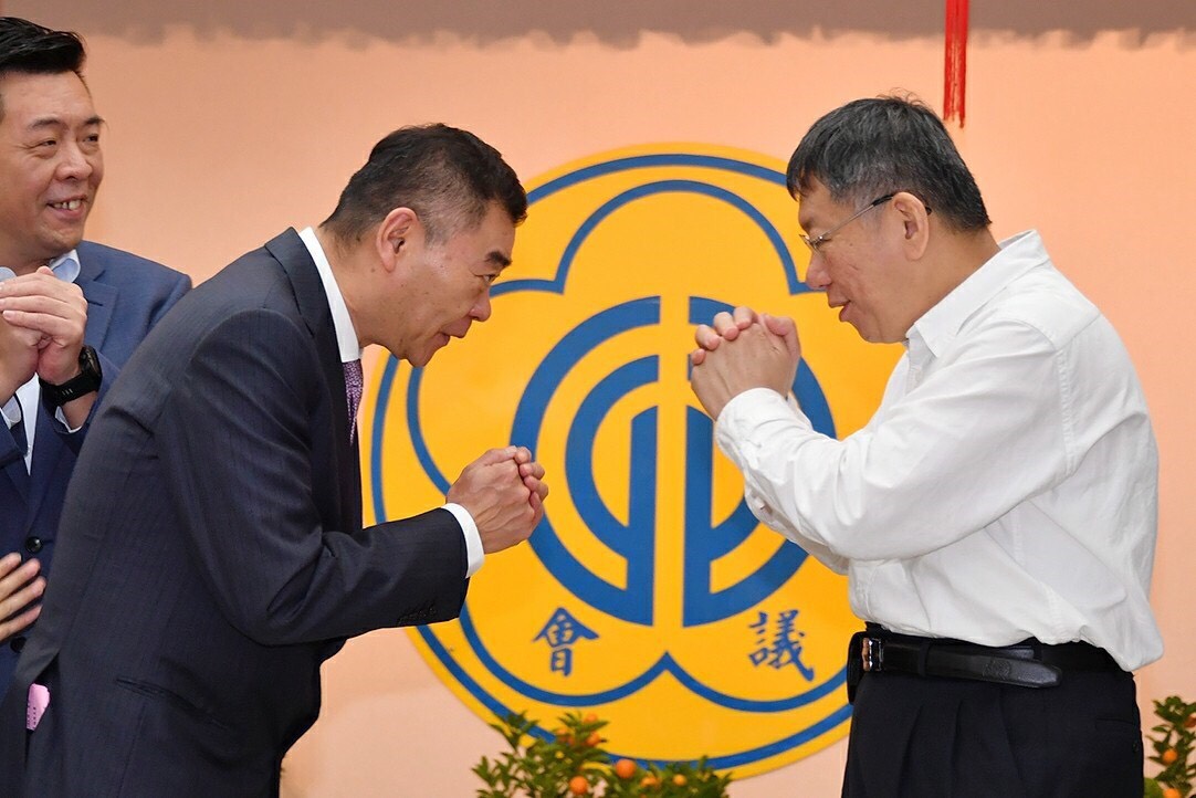 台北市長柯文哲參加市議會新春團拜。（圖／台北市府,2019.2.11）