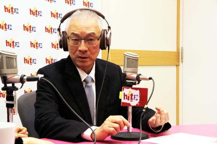 ▲國民黨主席吳敦義20日上廣播節目接受專訪。（圖／Hit Fm《周玉蔻嗆新聞》提供, 2019.2.20）