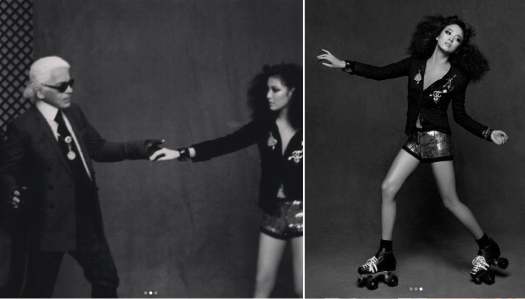 ▲宋慧喬曬出與老佛爺的經典寫真悼念。（圖／宋慧喬IG）