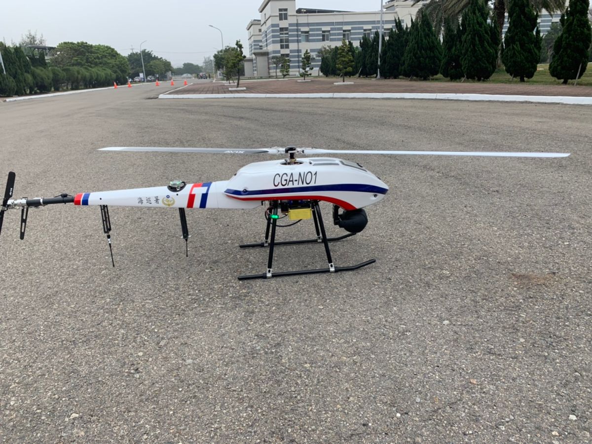 ▲海洋委員會海巡署辦理「旋翼型無人飛行載具示範觀摩演練，空拍機在空中拍攝時即時在地面螢幕顯現。（圖／記者陳雅芳攝，2019.02.21）