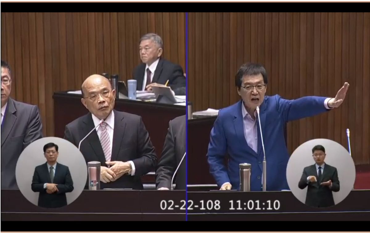 國內油價下周上漲1.5元，引發藍委擔憂物價跟著漲。行政院長蘇貞昌22日表示，油價漲多少沒辦法控制。（圖／翻自立法院網站）