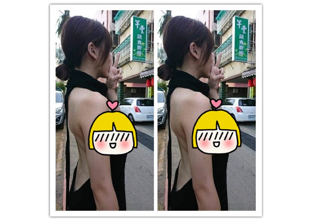 ▲女子渾圓側乳呼之欲出，引起網友暴動。（圖／翻攝自臉書社團爆廢公社）