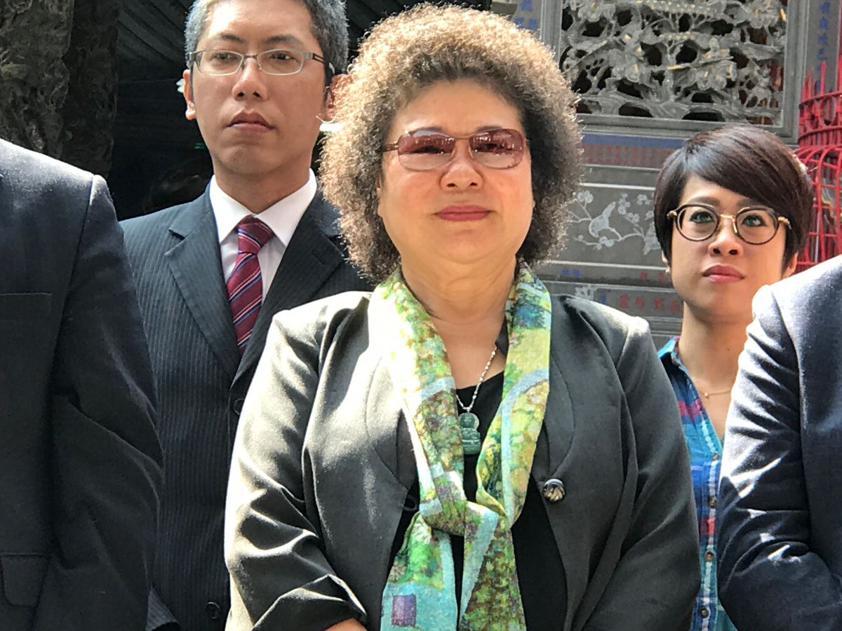 總統府秘書長陳菊27日為台南市立委補選候選人郭國文抱屈，她希望台南鄉親能力挺郭國文（圖／記者林人芳攝，2019,02,27）