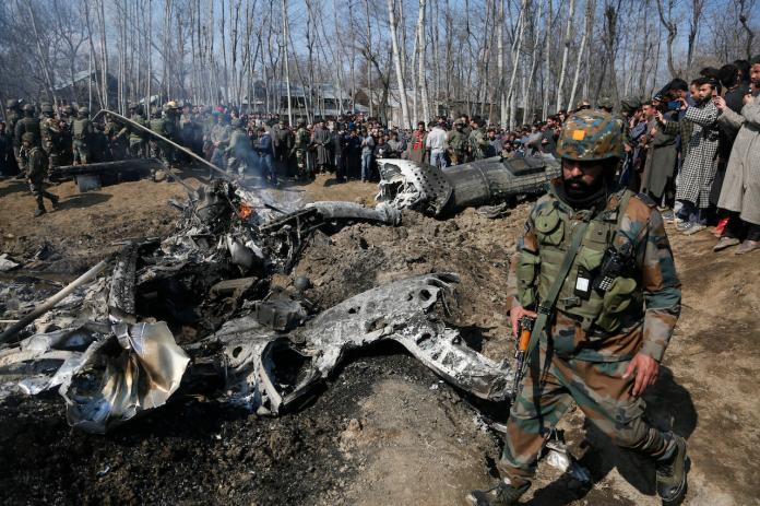 ▲巴基斯坦宣稱空軍梟龍戰機用飛彈擊落一架印度空軍米格21戰機。（圖／達志影像／美聯社）