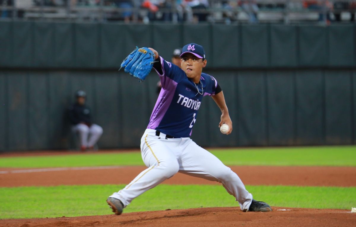 桃猿投手葉家淇。（圖／葉政勳攝）