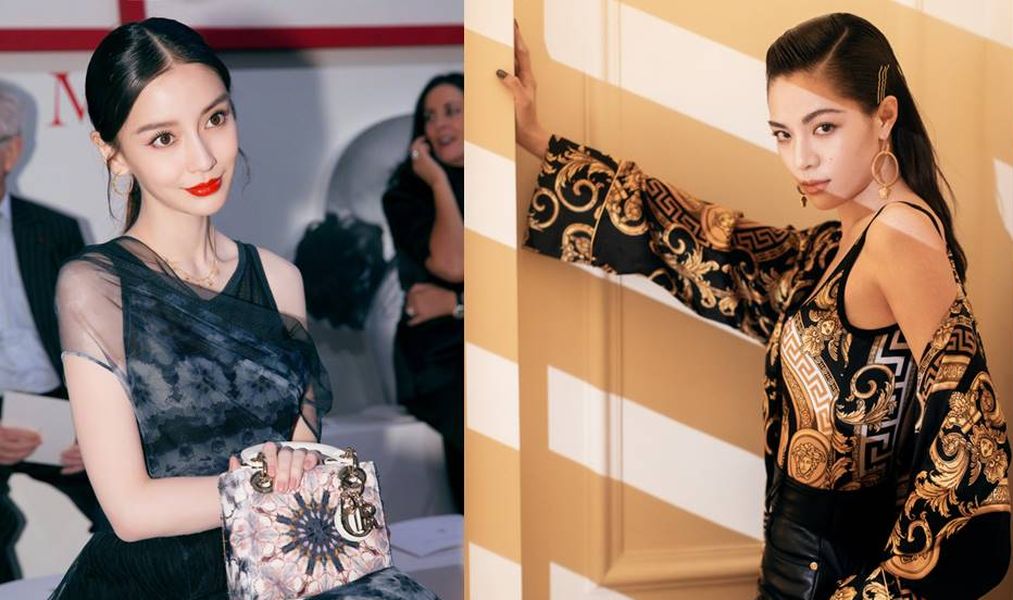 ▲網路傳鍾楚曦（右）打了Angelababy一巴掌，子虛烏有。（合成圖）