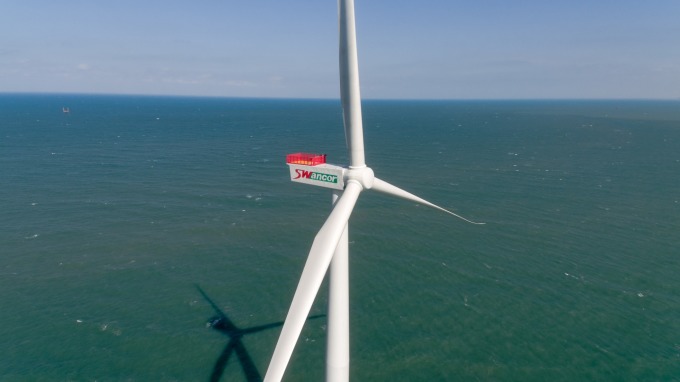 ▲ 上緯海洋風電第一階段風機。(圖：上緯提供)