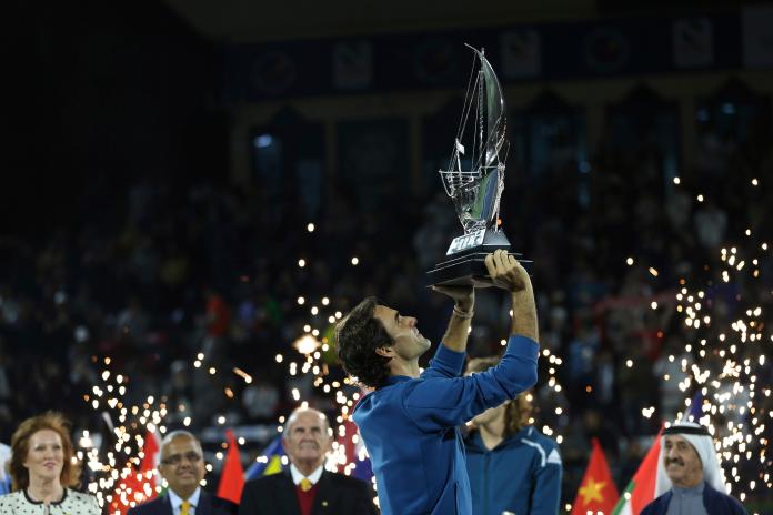 Roger Federer拿下杜拜賽冠軍。（圖／美聯社／達志影像）