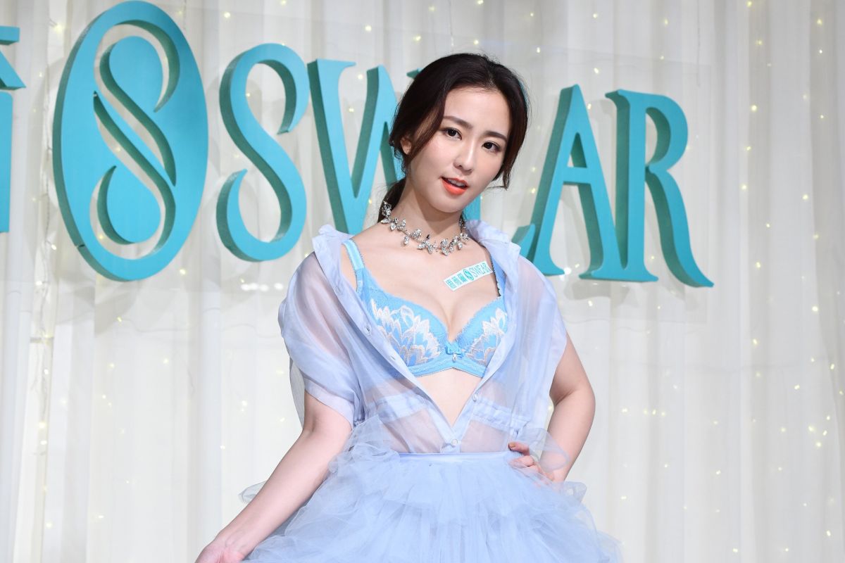 ▲周曉涵四度代言內衣。（圖／記者林柏年攝，2019.03.07）