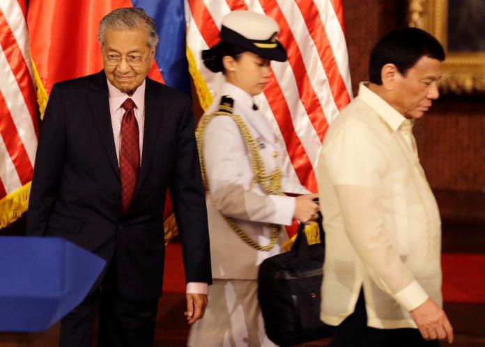 馬來西亞首相馬哈迪（Mahathir Mohamad）正式訪問菲律賓。（圖／美聯社／達志影像）