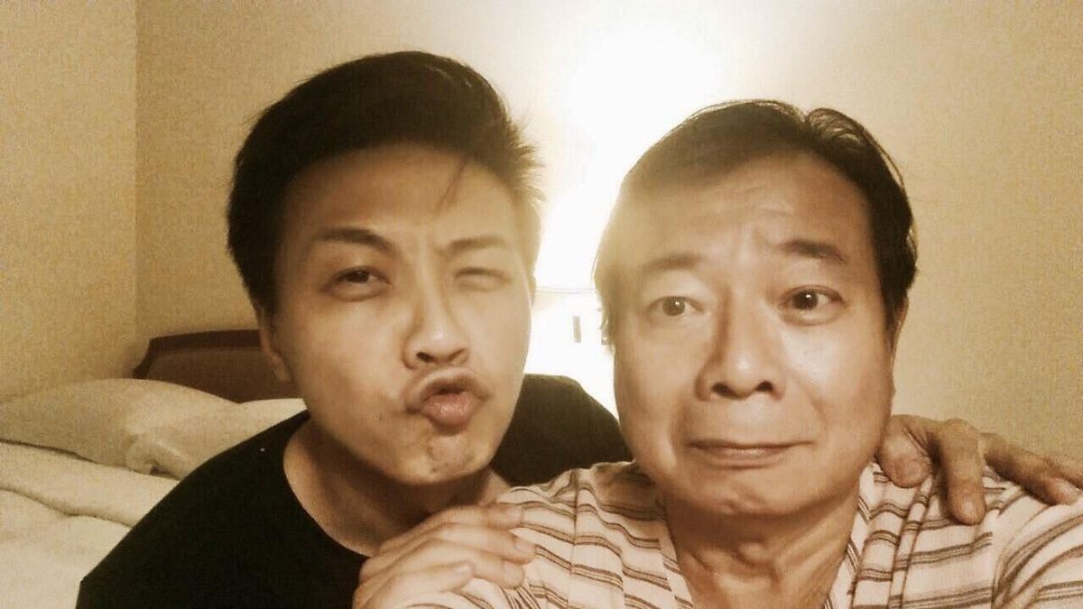 ▲廖峻（右）女密友楊小姐表示自己照顧廖峻7年，卻被廖峻家屬提告，非常心寒。廖俊兒子廖錦德（左）則說自己要「保護爸爸」誓死不退縮，雙方各持己見。（圖／廖錦德臉書）