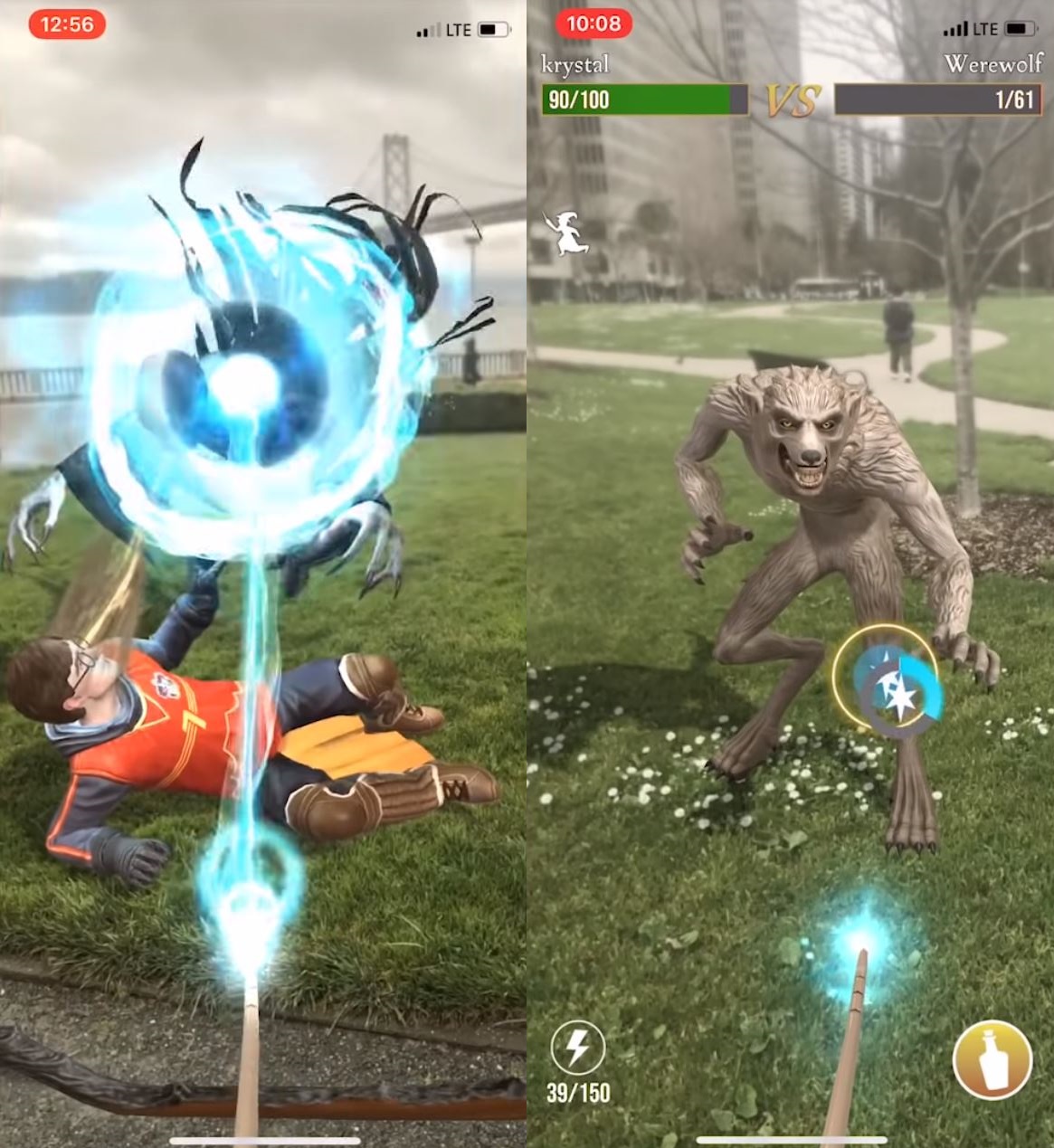 ▲AR手遊《哈利波特：巫師聯盟》釋出遊玩畫面。（圖／翻攝自Youtube）