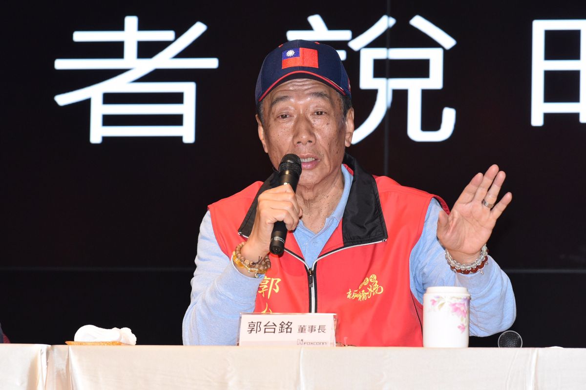 ▲針對微軟控告鴻海未守專利協議，董事長郭台銘今（12）日親上火線，大動作召開記者會反控微軟太霸權。(圖／記者許家禎攝，2019.3.12)