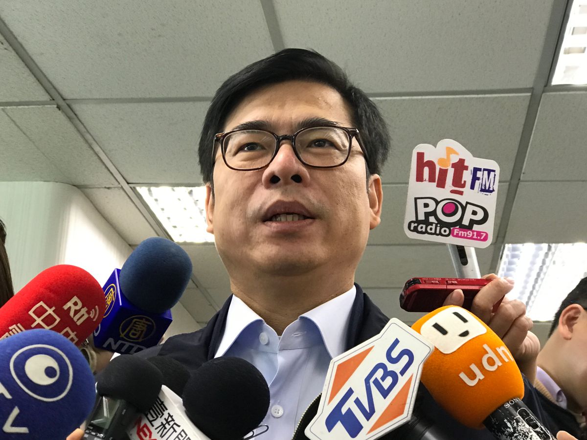 針對外界質疑總統蔡英文國安會議在打恐共牌，為催出愛台灣的票，行政院副院長陳其邁13日表示，大陸飛彈對準台灣，這才是恐嚇台灣。（圖／記者林人芳攝=, 2019,03,13)