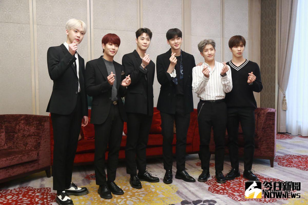 ▲南韓男團ASTRO。（圖／記者葉政勳攝 , 2019.03.15）