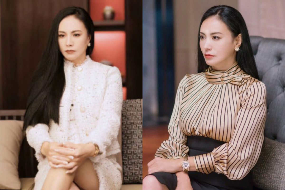 ▲田麗年過半百，一頭烏黑秀髮令人稱羨。（圖 / 翻攝微博）