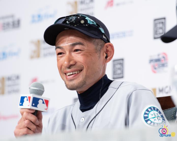 2019 MLB 東京開幕戰水手練習日，鈴木一朗、菊池雄星接受訪問。（圖／Capture@ 蓋艾傳媒提供）