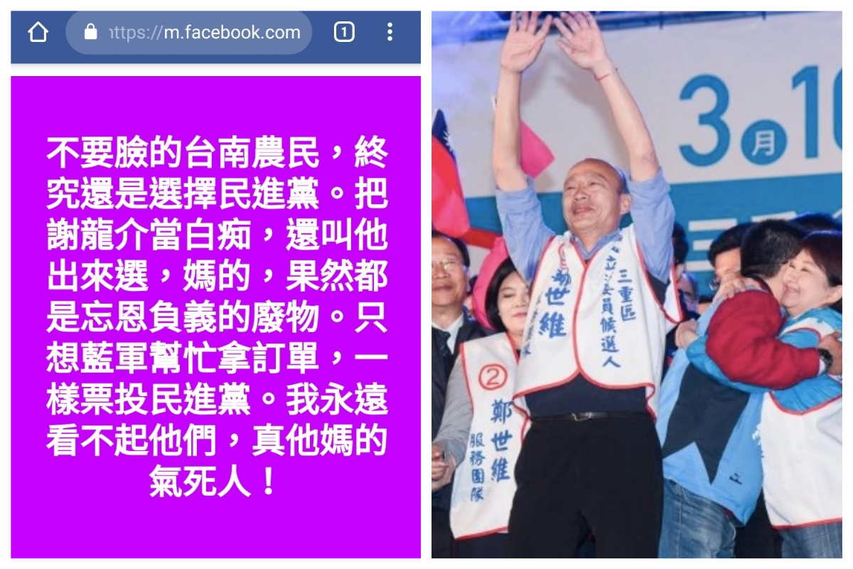 ▲選舉結果出爐後，許多藍營支持者都難以接受，紛紛上網痛罵。（合成圖／翻攝自 PTT／NOWnews）