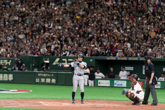 2019 MLB 東京開幕戰水手練習賽，鈴木一朗出場。（圖／Capture@ 蓋艾傳媒提供）