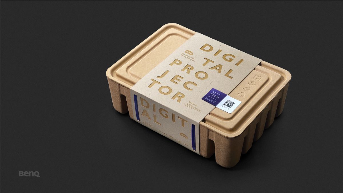 ▲BenQ「投影機紙塑包裝」兼具永續環保、時尚新潮的優點。（圖／BneQ提供）