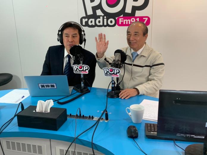 前立法院長王金平接受廣播節目專訪。 (圖/記者吳承翰攝)