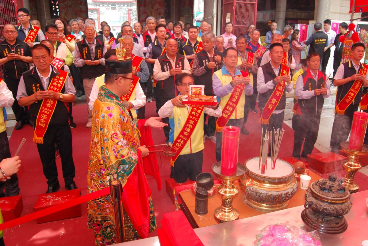 ▲置天台祭典由進香主委林世賢跪拜主祭，典禮肅穆隆重。（圖／記者陳雅芳攝，2019.03.20）