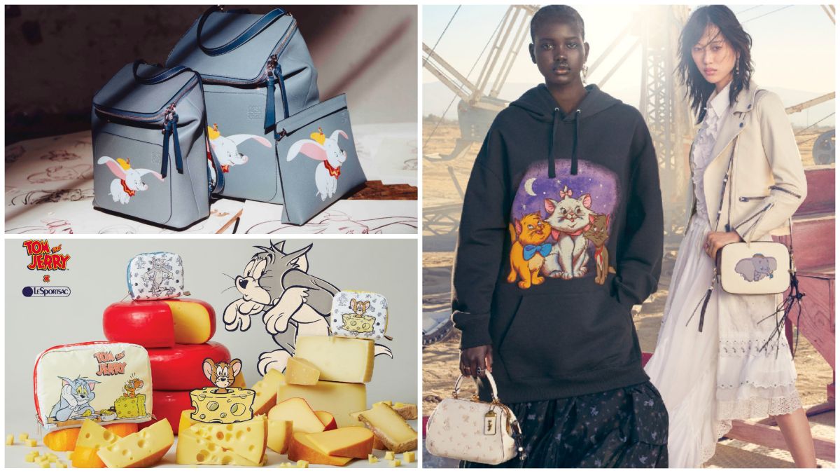 眾多時尚品牌本季推出卡通聯名合作。圖@LOEWE、COACH、LeSportsac