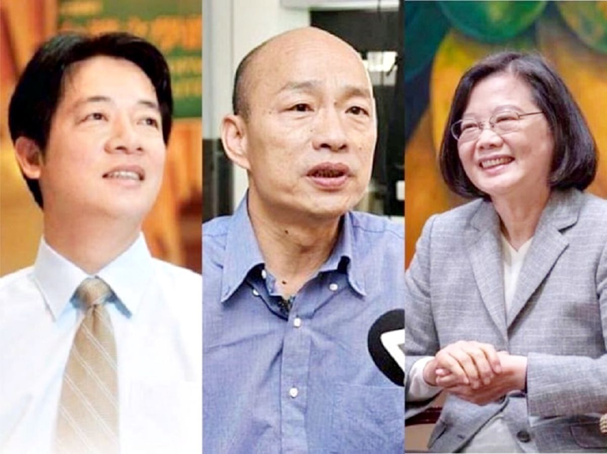 ▲前行政院長賴清德、高雄市長韓國瑜、蔡英文總統（由左至右）。（圖／賴清德臉書、NOWnews資料照、總統府提供）