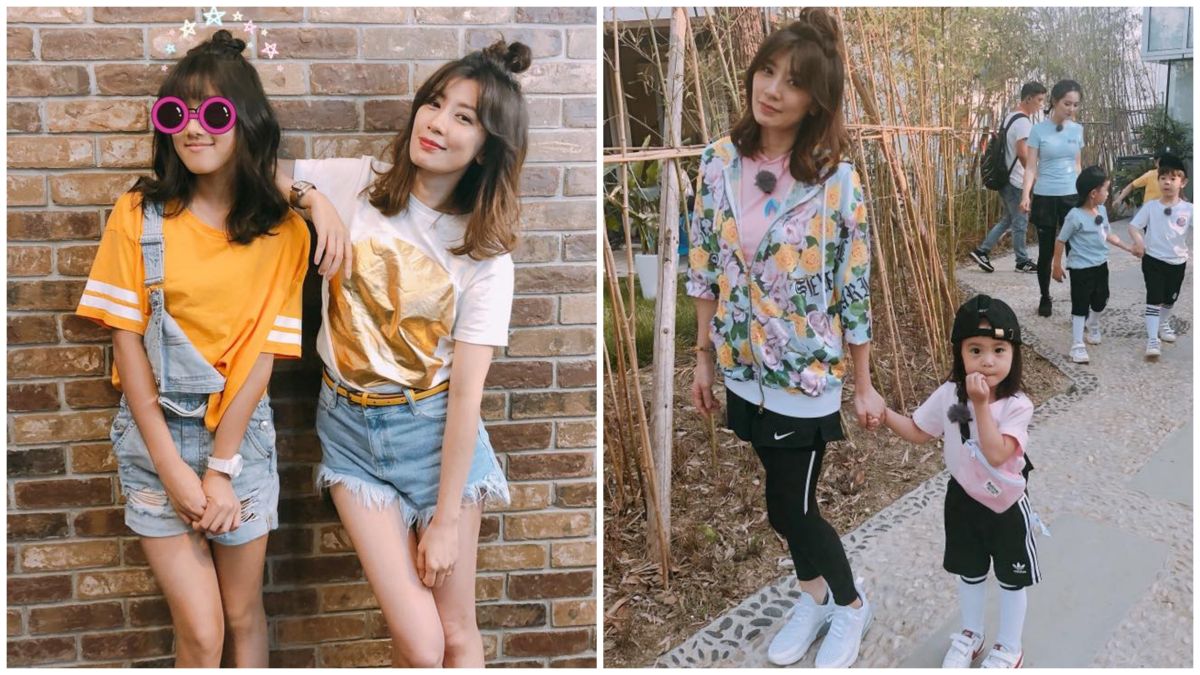 超強辣媽賈靜雯，和三個女兒大秀時髦母女裝！圖@賈靜雯AlyssaChia臉書