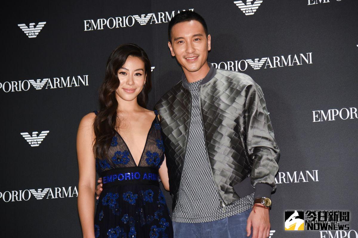 王陽明及蔡詩芸出席品牌活動。（圖／記者陳明安攝，2019.03.22）