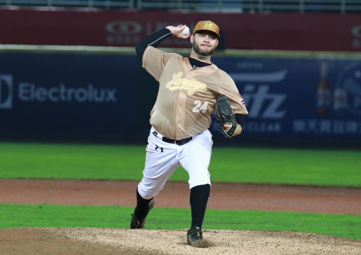 ▲Lamigo桃猿投手尼克斯。（圖／記者葉政勳攝 , 2019.03.24）