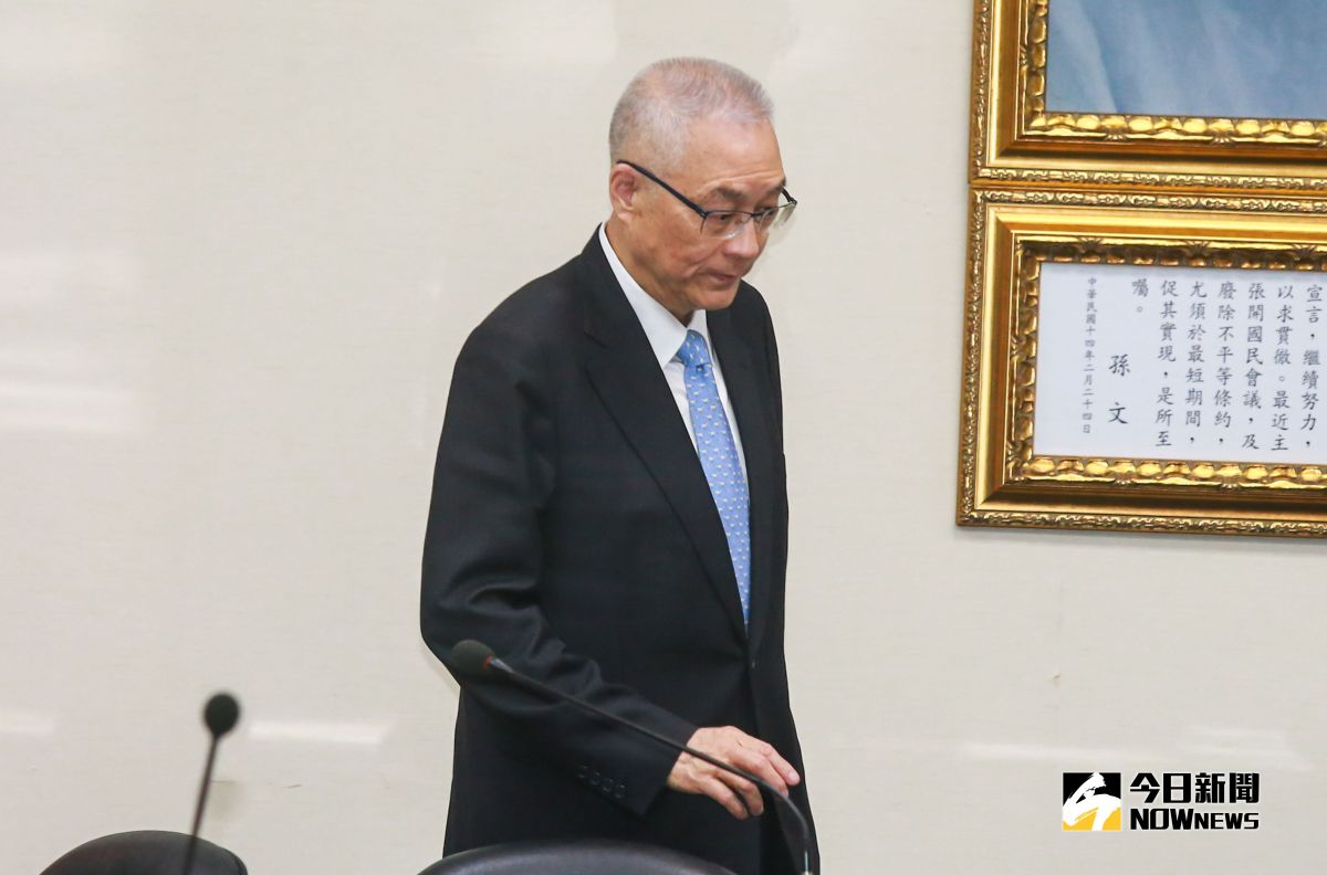 ▲國民黨主席吳敦義出席立法院第九屆第七會期黨團幹部佈達授證儀式。（圖／記者葉政勳攝 , 2019.03.27）