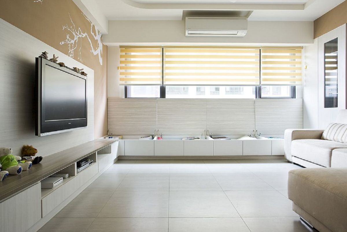 ▲學習客廳收納技巧，讓你有加倍的空間可運用。（采金房室內裝修設計提供圖片）