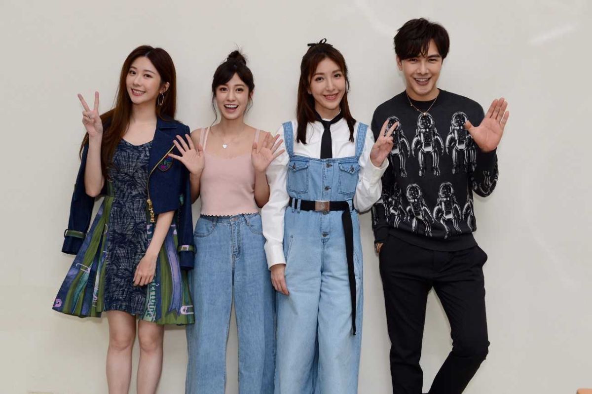 ▲張景嵐（左起）、陳敬宣、楊謹華、謝佳見出席活動。（圖／八大提供）