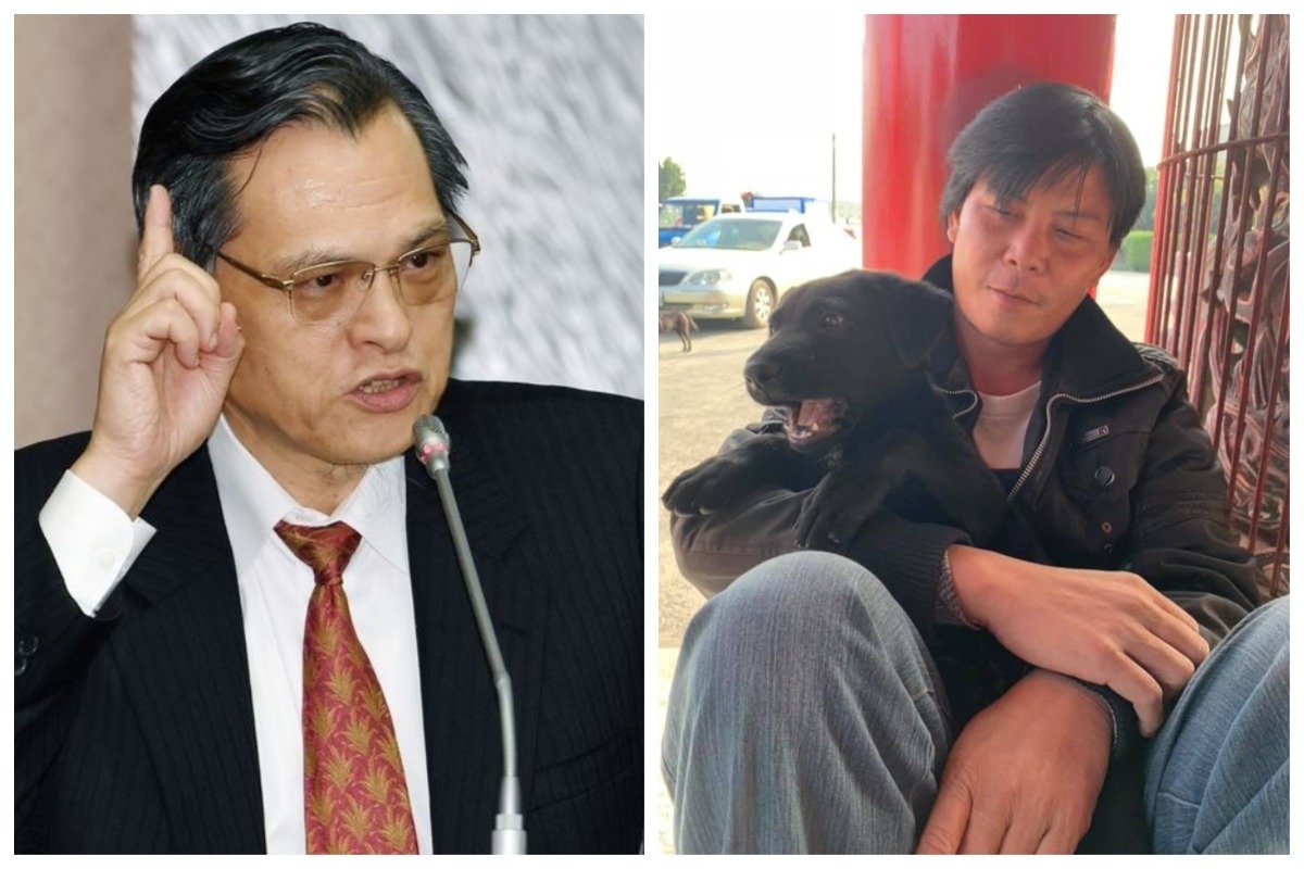 ▲雲林網紅菜農林佳新則在臉書 PO 文怒嗆陳明通：「就是這些豬狗賺辛苦錢繳稅給你穿西裝結領帶！」（合成圖／中央社資料圖片／翻攝自林佳新臉書）