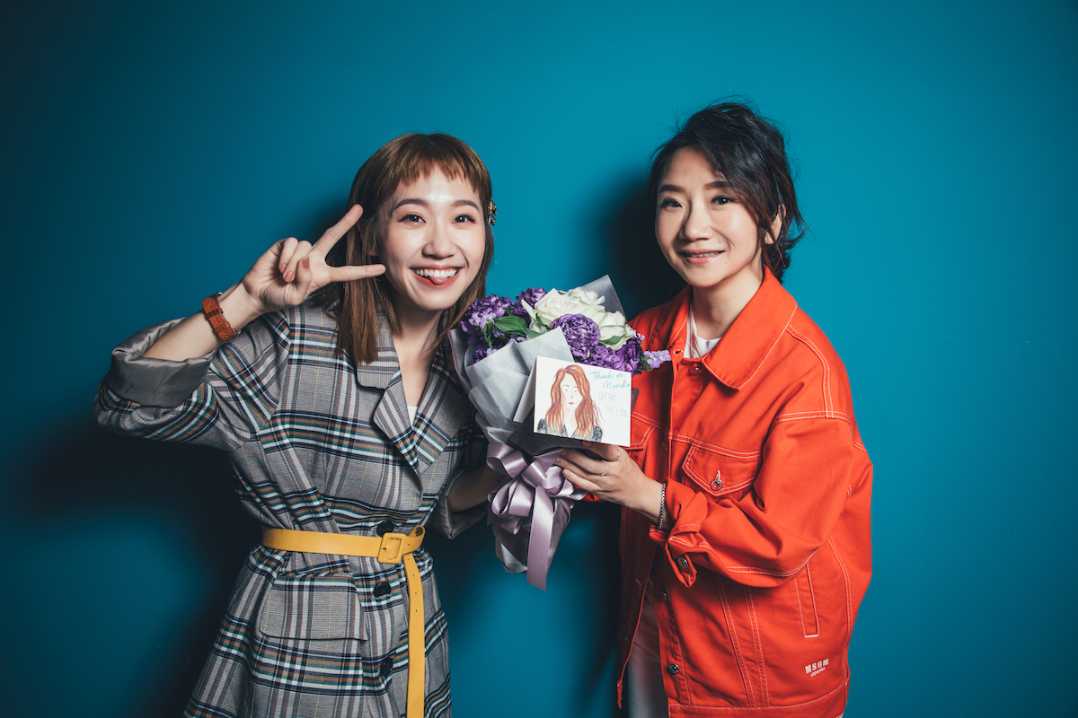 ▲陶晶瑩參與「明星九點來聊聊-Lulu之夜」，與Lulu相見歡。（圖／KKBOX提供）
