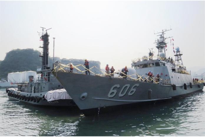 ▲海軍131艦隊新江軍艦成為錦江級第一艘塗裝奈米漆的軍艦。（圖／海軍131艦隊提供）
