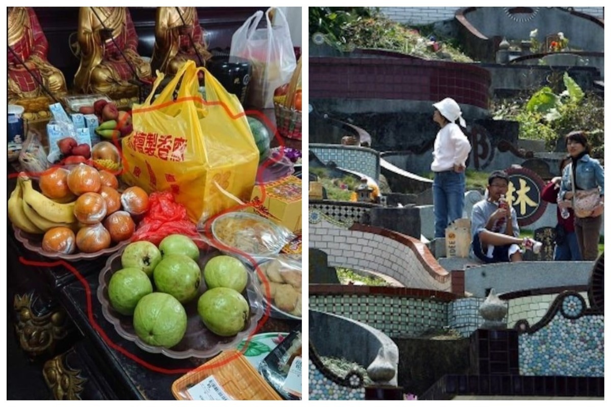 ▲一名網友分享經驗，表示近來帶著「芭樂」要去祭拜外婆，卻當場卻被媽媽斥責：「拜拜沒人在拜芭樂的啦！」讓他感到十分地不解。（合成圖／翻攝自「爆廢公社」／中央社資料圖片）