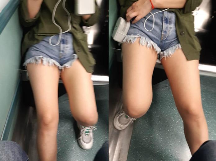 ▲一位男網友在臉書 PO 文表示，搭火車的時候，對面坐了一位身著熱褲的年輕女子，不停將雙腿伸向他，無奈求助廣大網友，不知該如何是好。（圖／翻攝自臉書「巴打絲打 Facebook Club」）