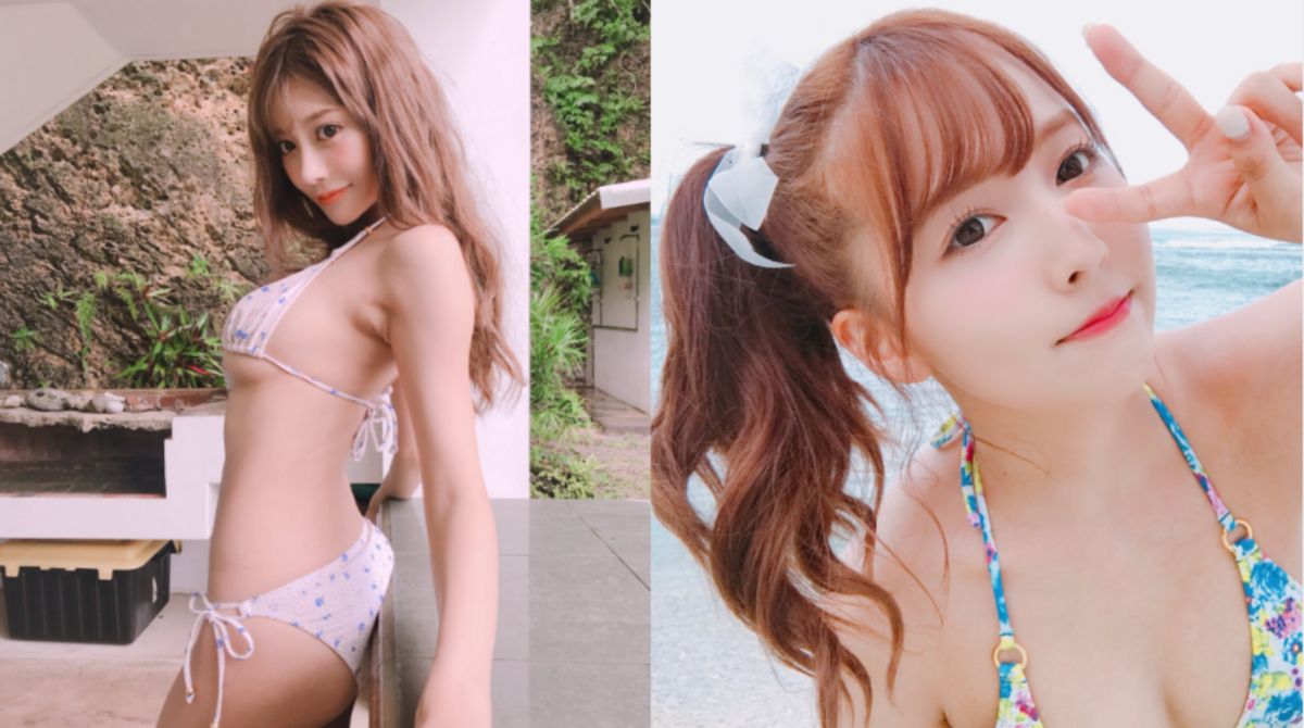 ▲明日花綺羅（左圖）與三上悠亞不約而同赴關島工作。（圖／翻攝明日花綺羅、三上悠亞推特 , 2018.09.05）
