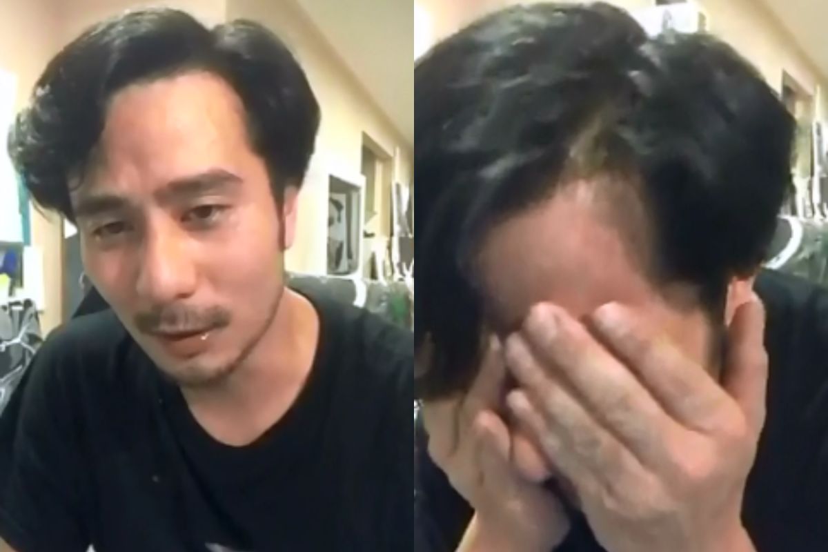 ▲郭彥甫直播中情緒崩潰。（圖／臉書）