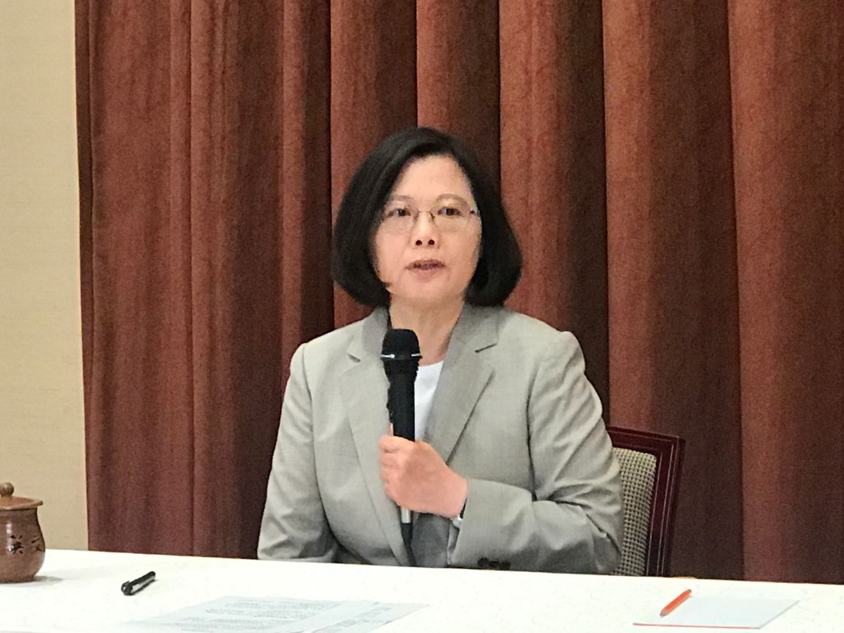 總統蔡英文9日表示，對於總統選舉，她不會怯戰，「怯戰不是我的風格」。（圖／記者林人芳攝=, 2019,04,09)