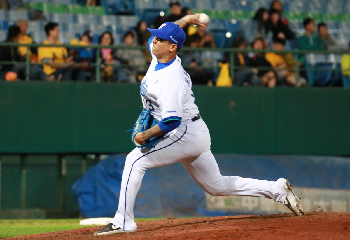 ▲富邦悍將投手陳鴻文。（圖／記者葉政勳攝 , 2019.04.10）