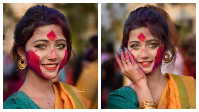 ▲有網友分享印度女孩的照片，獲得鄉民稱讚眼睛會勾人。（圖／翻攝自 Biswarup Shaw  臉書）