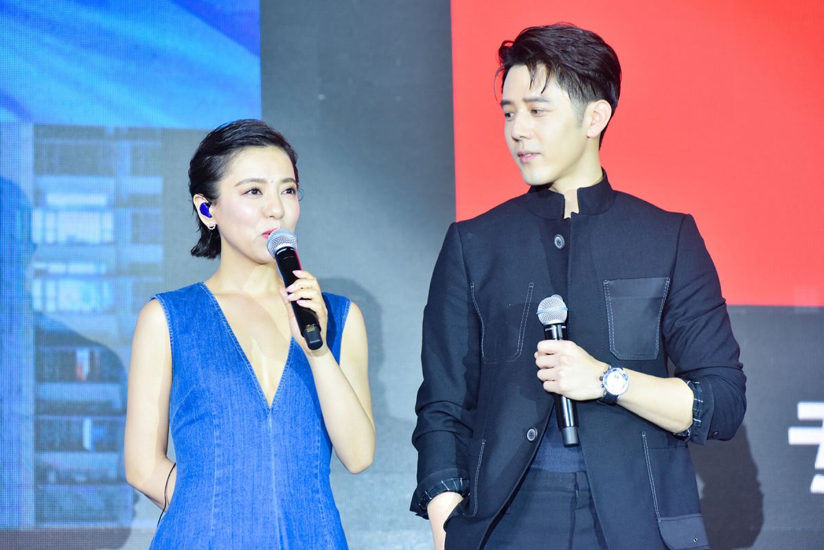 ▲丁噹在北京舉辦專輯發佈會，男神胡宇威現身站台。（圖／相信音樂提供）
