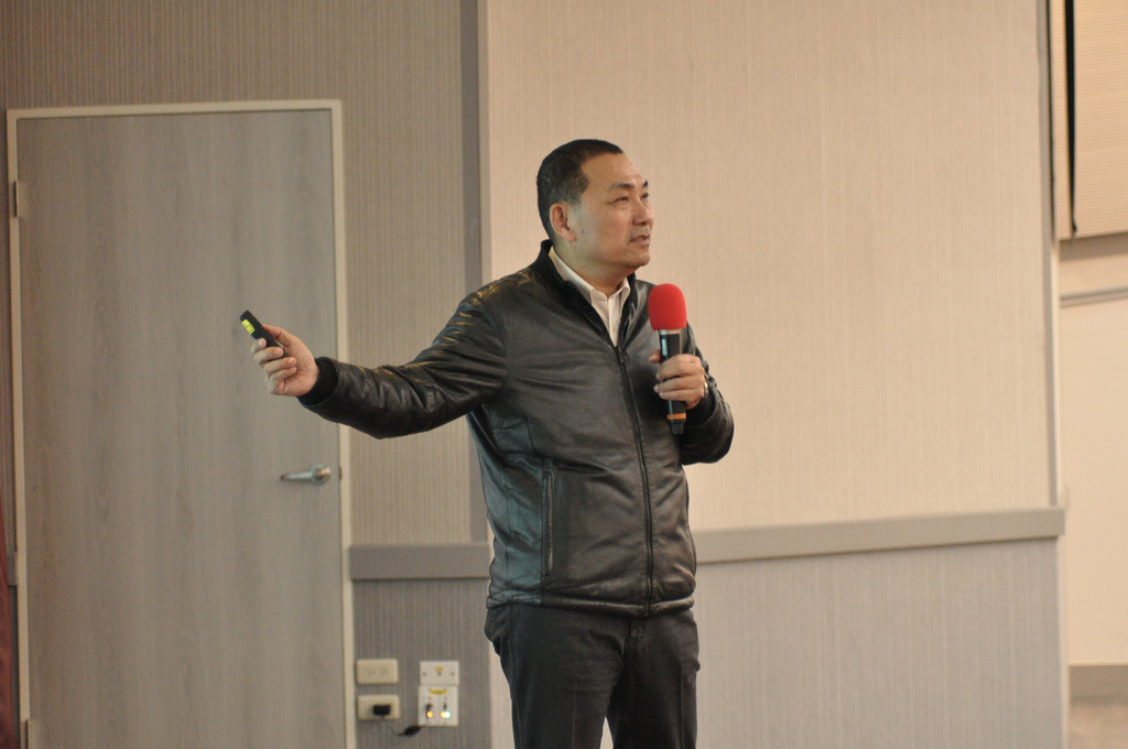 侯友宜分享與陳進興的交手經驗（初聲／世新新聞人報社提供）