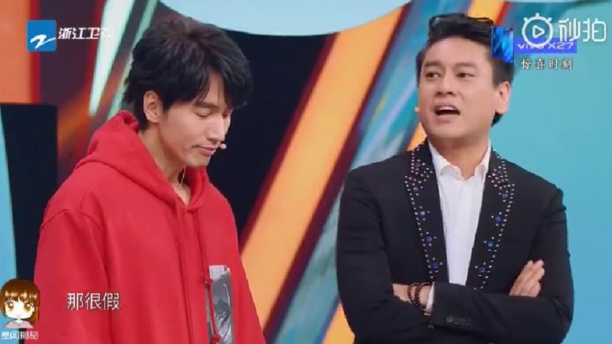 ▲朱孝天（右）18年後吐真話，言承旭表情微妙。（圖／微博）