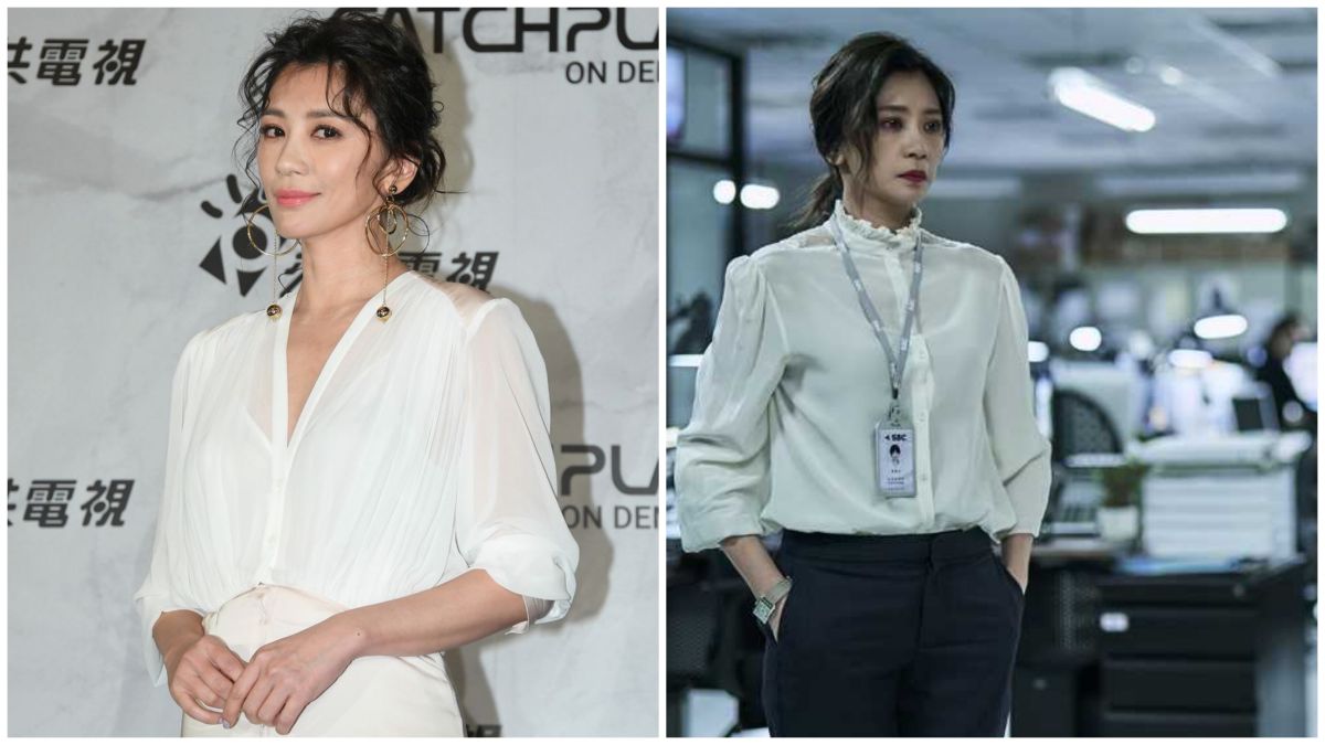 ▲賈靜雯擅長白色穿搭，總能襯托氣質、完美減齡。（圖／Sandro、公視提供）